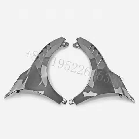 for Honda Carbon Fiber Black Front Fender Upper Vent Civic Type R MK5 FK7 FK8 10th Gen FC1-Polished 