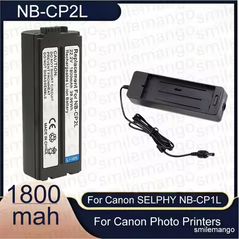 NB-CP2LH NB-CP2L Battery 1800mAh Rechargeable Batteries And Charger for Canon SELPHY NB-CP1L,CG-CP20