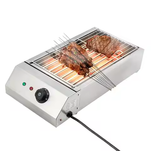 Electric Griller - Portable BBQ Grill with Heat Control and Barbecue Oven
