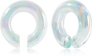 2G 0G 00G C-shape Glass Ear Weight Ear Hangers Ear Gauges Plugs Tunnels Ear Expander Stretcher Lobe 