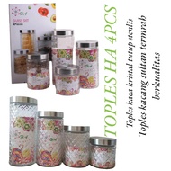 HAFIDZ PERABOT!!! TOPLES HA ISI 4PCS/TOPLES KACANG PERMEN/TOPLES KRISTAL TUTUP STENLIS STELL !!!