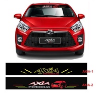 👍 PERODUA AXIA WINDSCREEN CAR STICKER / CUSTOM CUT STICKER (NEON LIGHT + HANDMADE)