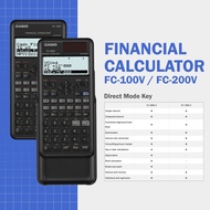 Casio FC-100V / FC-200V 2nd edition Financial Consultant Calculator 2-way Power (Solar / Battery)
