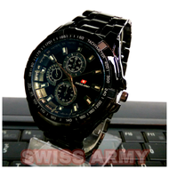 Swiss Army  Jam Tangan Pria fashion Tali Rantai Stainless Steel