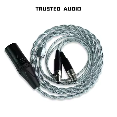 Trusted-50 Upgrade Cable for Audeze LCD Series & Fostex Headphones with Dual Mini 4-Pin XLR Connecto