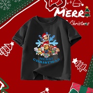 🎅🎅 พร้อมส่ง เสื้อเด็กคริสต์มาส paw patrol Merry Chrismas KidT-shirt การ์ตูนขบวนการเจ้าตูบสี่ขา100cm-