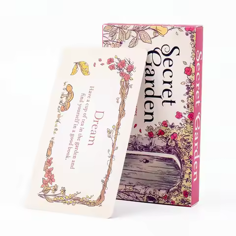 Secret Garden Board Game 40 Charming Cards with English Visions 11x6cm Encouraging Small Signs Imbue