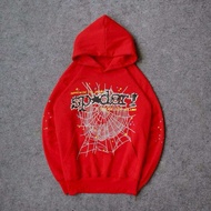 HOODIE SP5DER BAHAN TEBAL LEMBUT FULLTAG - Merah M