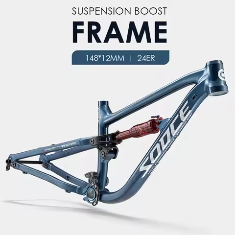 SODCE Children's Bicycle Frame Full Suspension Boost Frame 148x12mm 20er 24er Aluminium Alloy MTB fr