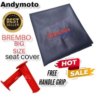 YAMAHA AEROX 155 | MOTORCYCLE BREMBO RACING SEAT COVER LEATHER WITH FREE ARIETE HANDLE GRIP |