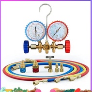 R410a 3Way AC Diagnostic Manifold Gauge Complete Set for R134A R410A R22 with Hose Adapters Quick Co