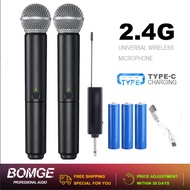BOMGE PG58-2.4G,SM58,  BOMGE PG58-2.4G Pemancar Genggam dengan Kapsul Mikrofon SM58 untuk Sistem Mik