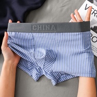 BKING L-6XL Men Boxer Striped Men Underwear Simple Fashion Boxer Shorts for Men Plus Size Men Underw