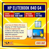 LAPTOP HP ELITEBOOK 840 G4 TOUCHSCREEN 14" INTEL DUAL CORE i5 7TH GEN - 16GB RAM - 256GB SSD STORAGE WINDOWS 10 PRO