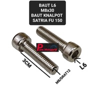 BAUT BAUD L6 M8x3CM BAUT KNALPOT SATRIA FU 150 OLD NEW SATRIA FU 150