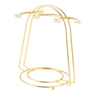 Nordic Home Kitchen Tabletop Coffee Mug Holder 6 Cups Stand Gold Metal Cups Holders Rack Drain Organ