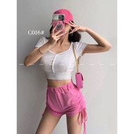 MILKY C016 TANKTOP CROP SQUARE BUTTON MODEL BANGKOK VARIATION (BJMKC016)