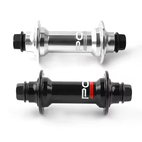 POLSO BH014 BMX Bike Front Hub 36H Silver Black 100x3/8 CR-MO Steel Axle 2 Sealed Bearings BMX Bicyc