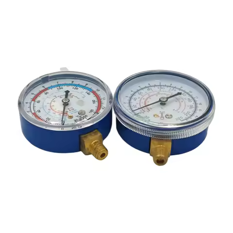 1/8" 70mm Blue Low Pressure Refrigeration Freon A/C Manifold Gauge Low R-12/R-22/R-502(R-404A/R-134a