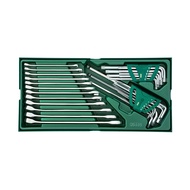 SATA 09906 30 Pieces Of Ring Wrench Tray Set + L