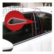 [SG FREE ] 1 Set Black Carbon Fiber Plastic Fins Car Body Canards Anti Collision Sticker Car Univers