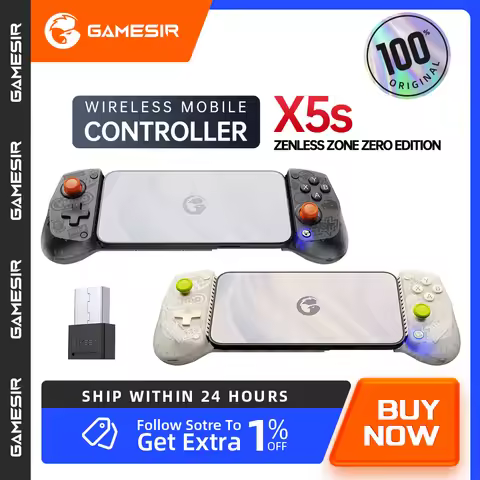 GameSir X5s New Wireless Stretching Gamepad Mobile Gaming Bluetooth Controller for IOS Android PC Sw