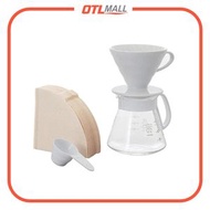 HARIO - V60 02 陶瓷濾杯手沖咖啡壺組 白色 (附100張濾紙) XVDD-3012W (1-4杯用)【平行進口產品】