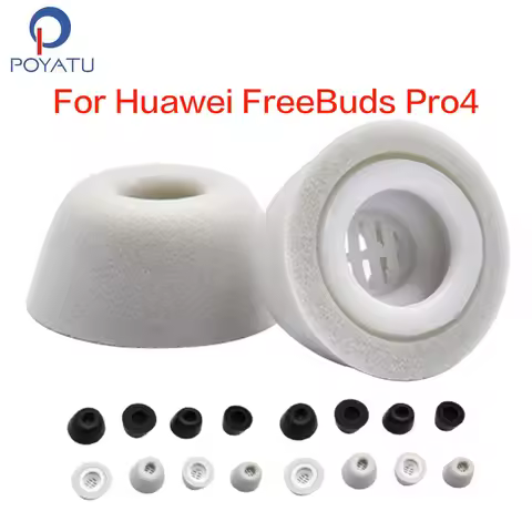 POYATU Upgraded Memory Foam Eartips Tips Earbuds Silicone Eartips For Huawei FreeBuds Pro VIVO TWS2 