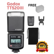 **FREE DIFFUSER** Godox TT520III Thinklite Flash Speedlite GN33 433MHz For Nikon Canon Sony Fuji Pan