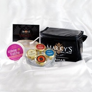Marky's Caviar Nations Caviar Gift Basket - Hackleback Caviar - Paddlefish Caviar - Bowfin and Salmon Caviar - GUARANTEED OVERNIGHT