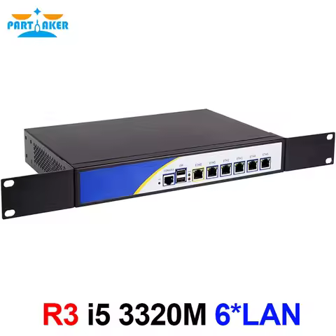 Partaker R3 Network Server Firewall Appliance with Intel i5 3320M Dual Core 6 Lan pfSense Soft Route