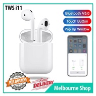 Melbourne New i11 TWS Wireless Earbuds 5.0 Bluetooth Earphone Headphone Pod Touch Control Sport Head