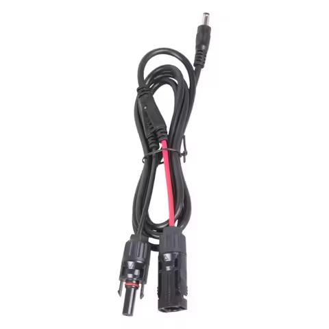 Solar Plug to Power Cable 16AWG Heavy Duty Waterproof Solar to 5.5x2.1mm Charging Cable for Power So