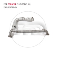 HMD Exhaust System High Flow Performance Downpipe for Porsche 718 Cayman Boxster 982 2.0T With Full 