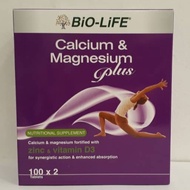 BIO-LIFE CALCIUM & MAGNESIUM PLUS ( 100's X 2 )