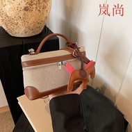 Nb nb nb [2025 Hot-selling] New Niche Retro Canvas Lunch Box Bag Portable Box Bag Fashionable Messen