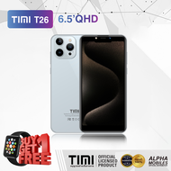 TIMI T26 (6+128GB) โทรศัพท์มือถือ Android 11 จอใหญ่ 6.5 นิ้ว แบตเตอรี่ 5500mAh กล้อง 13MP ประกันศูนย์ไทย 1 ปี