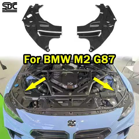 M2 G87 For BMW G87 M2 CS 2023+ Dry Carbon Fiber Headlight CoverCarbon Fibre Engine Compartment Piece