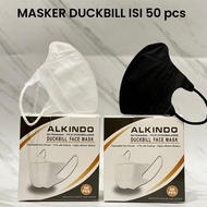 Masker Duckbill Garis Duckbil Hitam Putih Warna 1 Box isi 50pcs | Duck Bill Mask 1Box