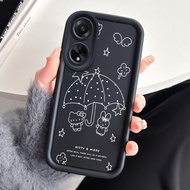 Casing hp OPPO A98 5G OPPO F23 5G OPPO A1 5G Case Rabbit Holding Umbrella Cover Phone Shell soft Sof