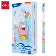 Deli SpongeBob SquarePants Series Graphic Gel Pen Black/Blue (0.5mm) [1 Box 12pcs]