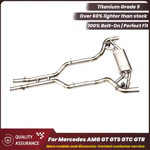 Lightweight ECCF Titanium Catback Exhaust for Mercedes AMG GT GTS GTC GTR Aggressive Sound High Perf