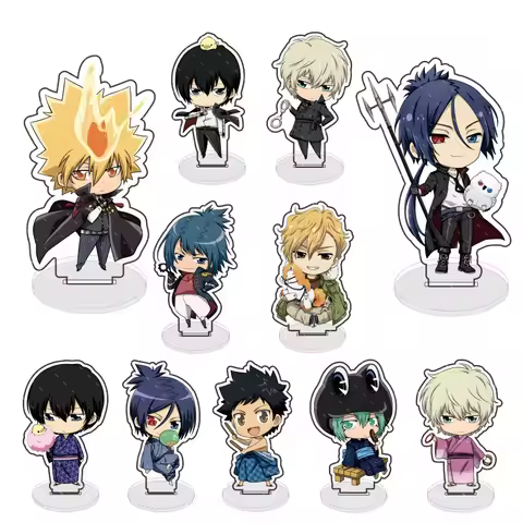 Anime Katekyo Hitman Reborn 10cm Acrylic Stand Model Figures Sawada Tsunayoshi Gokudera Hayato Cospl