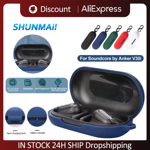 Silicone Protective Case Shockproof with Carabiner Charging Case Skin Cover Anti-Lost Protector Case