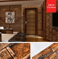 Wallpaper Dinding 3D Motif Foam Walpaper Bata Motif Batu Stiker Tembok