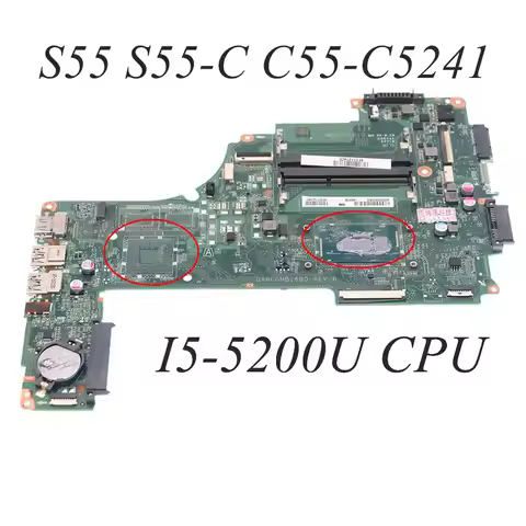 A000393950 DABLQMB16B0 MAIN BOARD For TOSHIBA Satellite S55 S55-C C55-C5241 Laptop Motherboard With 