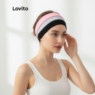 Lovito Sporty Plain Basic Quick Drying Breathable Headbands Hair Accessories For Women L18X682 (Blac
