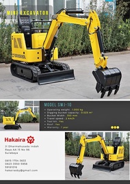 MINI EXCAVATOR SJW - 10 / Alat berat Surabaya