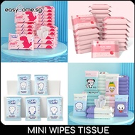 Mini Wet Wipes 1 Packet 10 tissue / Portable Baby Wipe / Purified Pure Water / wet tissue