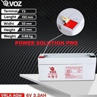 Voz 6v 3,3Ah Dry Battery / 6v 3.3Ah Dry Battery / Scale Battery